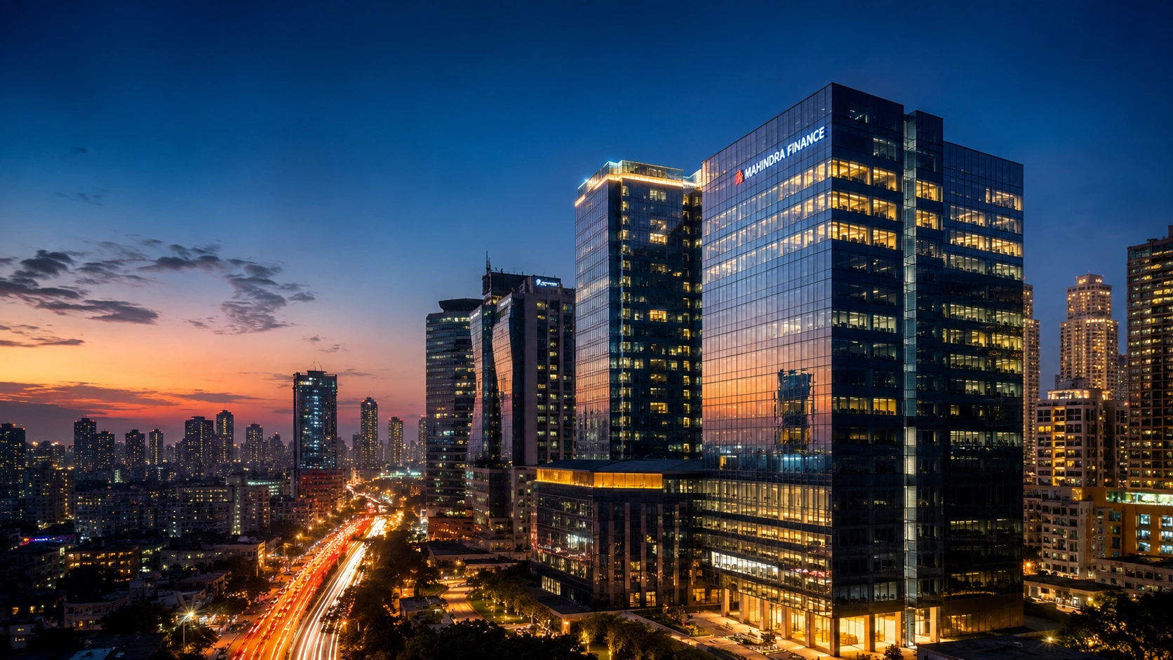 Financial district at dusk — Panthak Financial Advisory