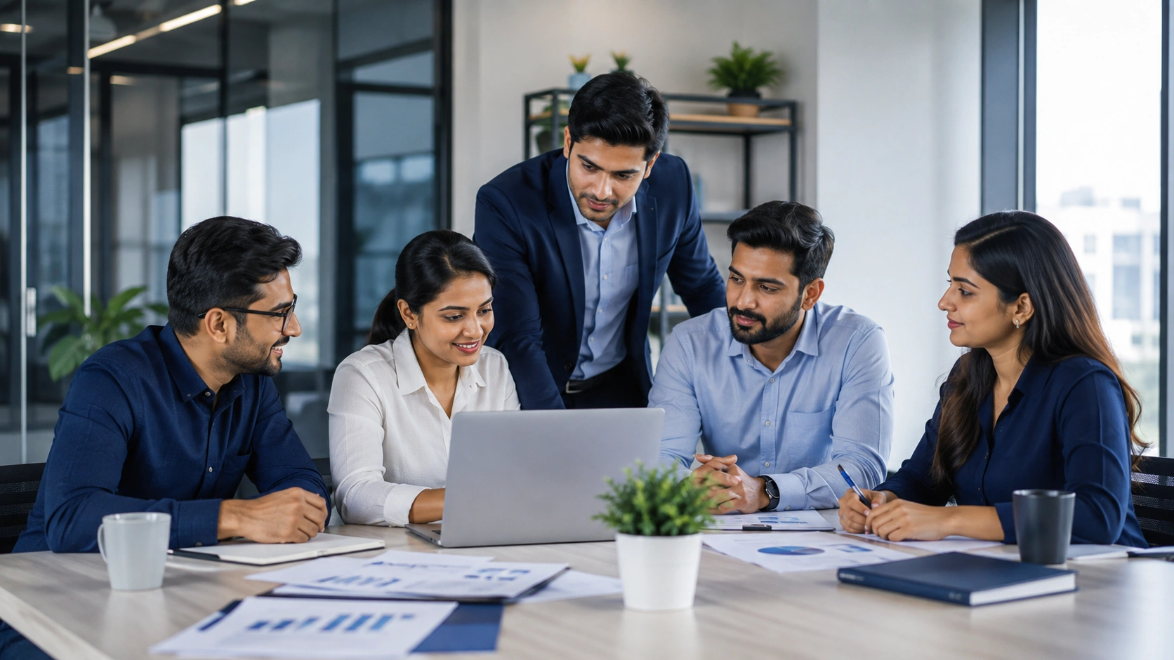 Panthak Business Solutions team collaborating, a business consulting firm in India